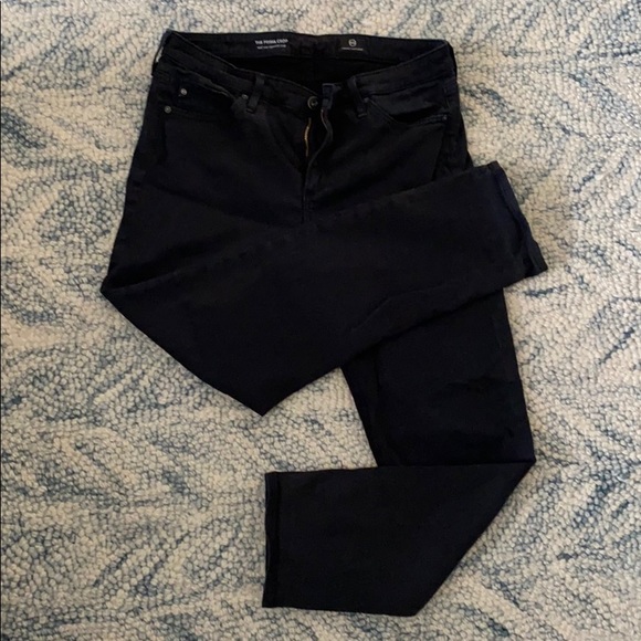 AG Prima Crop Mid Rise Cigarette Crop in Black - Picture 2 of 7